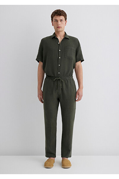 Mavi Green Linen Trousers 0010358-71587