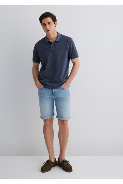 Mavi Brian 90lar Canlı Mavi Jean Şort 0418489818