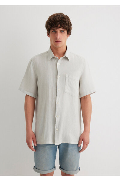 Mavi Men's Gray M0211473-70080 Short Sleeve Shirt