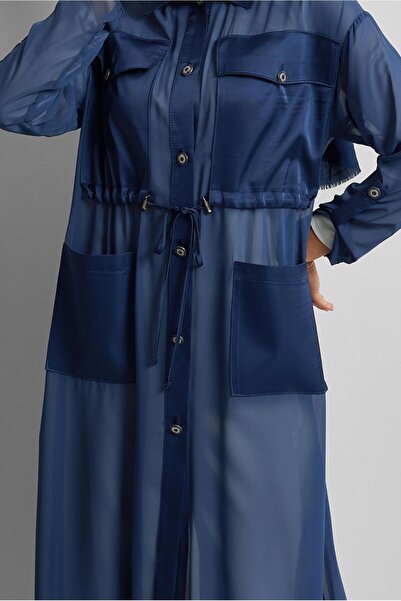 Alvina Satin Detail Chiffon Tunic 44498