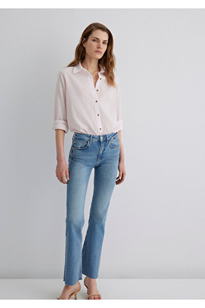 Mavi Linen Blend Pink Shirt Loose Fit / Loose Relaxed Fit 1211096-82545