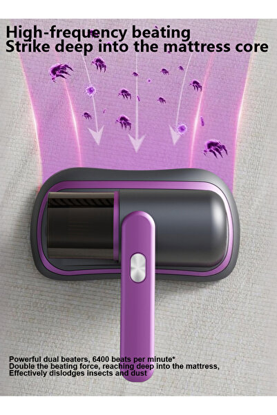 O3 Disinfector UV wireless dust collector, mattress anti allergy bed vacuum cleaner, dust and pet mite remover