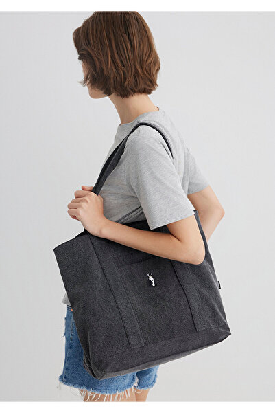 Mavi Cat Embroidered Anthracite Denim Bag 1913284-22864