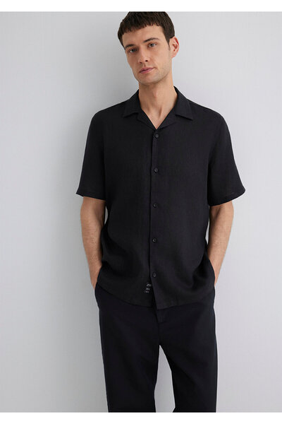 Mavi Black Linen Shirt Regular Fit / Regular Cut 0211474-900