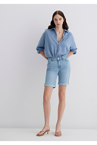 Mavi Alexis Gold Classic Light Blue Jean Shorts 1441589731