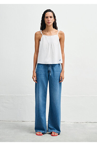 Mavi Fish Embroidered White Blouse 1211217-620