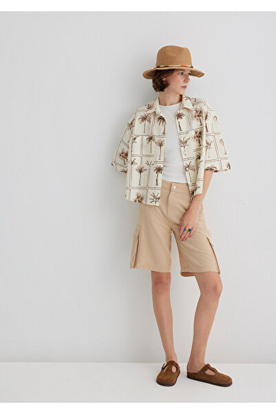 Mavi Beige Cargo Shorts 1410233-87119