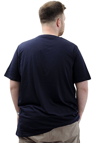 ModeXL Men's Printed T-shirt - Mode XL, Crew Neck, Cotton, NEW YORK U24081 Navy Blue