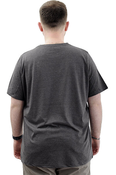 ModeXL Plus Size Mode XL Men's Cotton Crew Neck T-Shirt - CHANGE U24050 Antramelange