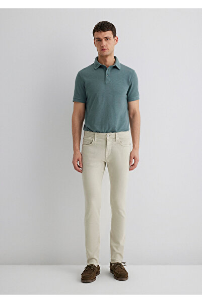 Mavi James Ecru Comfort Gabardine Trousers 0042431024