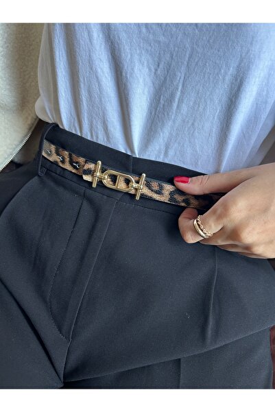 LİA KEMER حزام نسائي طويل منقوش ذهبي اللون من Pearl Klasik، حزام للسترة، حزام...