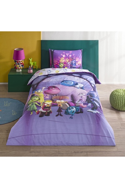 Taç Licensed Disney Insideout 2 Single Cotton Duvet Cover Set