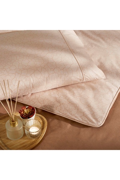 Taç Riven Bias Double Duvet Cover Set Tan