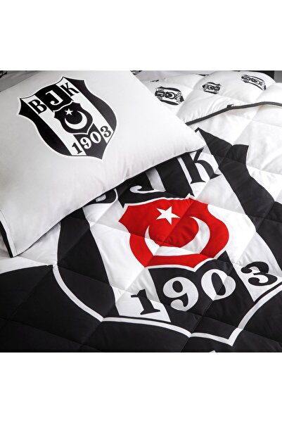 Taç Lisanslı Beşiktaş Logo Tek Kişilik Yorgan Seti