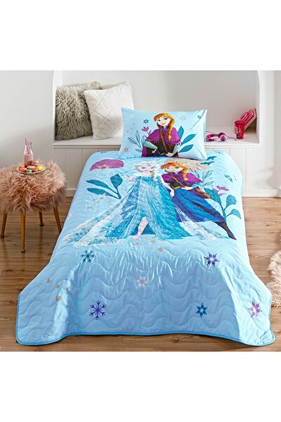 Taç Lisanslı Disney Frozen Flower Power CPP Tek Kişilik Yatak Örtüsü
