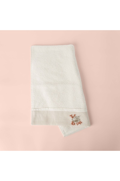 Linens Aqua Cotton Face Towel 50X85 cm Ecru