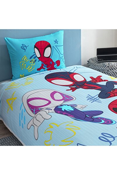 Taç Spidey Amazing Team Single Cotton Pique Set