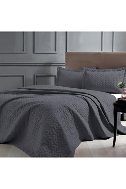 Taç Glory Double Bedspread Set Anthracite