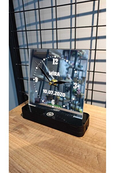 BEKTEK DC Dokunmatik Işıklı Ayna Saat – YILBAŞI Hediyesi(SİYAH ALTLIK)