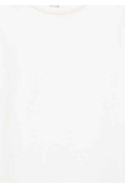 Mavi Ribbed Ecru Basic T-Shirt Fitted / Bodycon Cut 7610260-70057