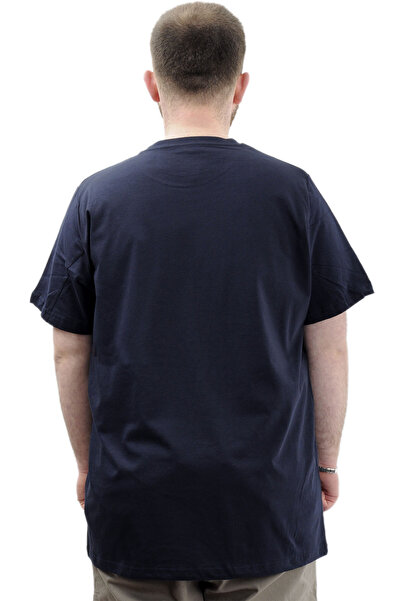 ModeXL Ανδρικό T-Shirt - Mode XL, Μεγάλο μέγεθος, Λαιμόκοψη, Εκτύπωση FRESH U24059 Navy