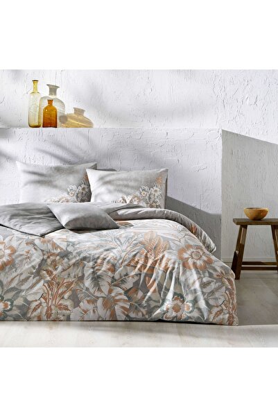 Taç Reborn Lana Ranforce Двоспальний комплект постільної білизни сірий