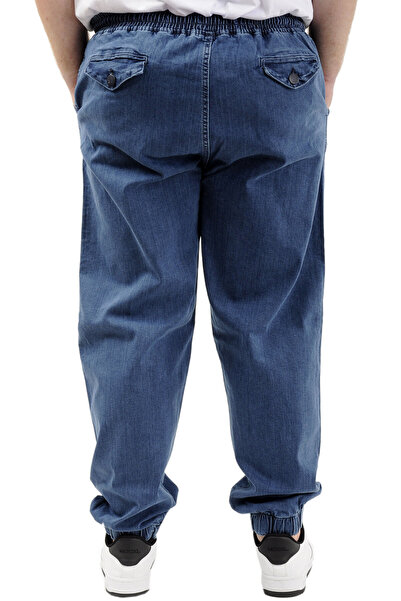 ModeXL Plus Size Mode XL - Men's Blue Jeans Jogger Pants, Elastic Leg - TORONTO 23916