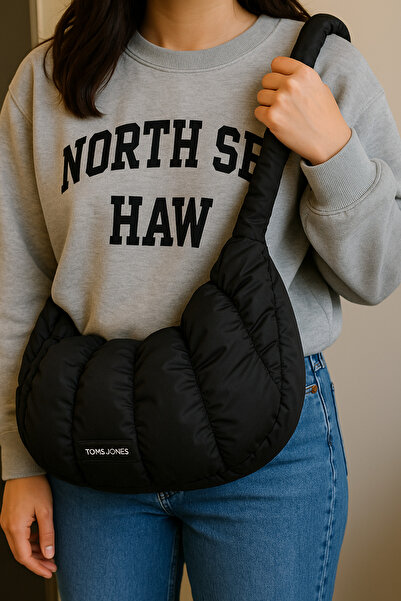 Tom's Jones Kadın Puf Çapraz Omuz Çantası | Geniş Hacimli | Şık ve Kullanışlı...