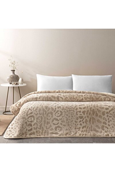 Taç Single Brown Blanket - Crown Merlot