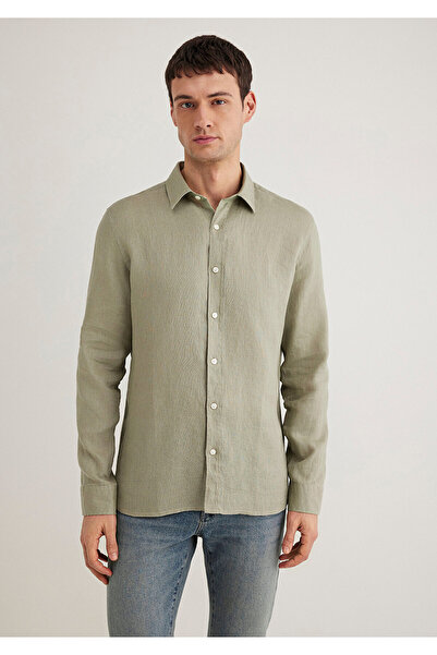 Mavi Green Linen Shirt Slim Fit / Slim Fit 0211466 -71481