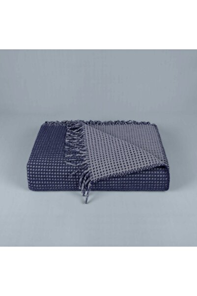 Taç Taç Boutique Uludağ Cotton Single Blanket Navy Blue
