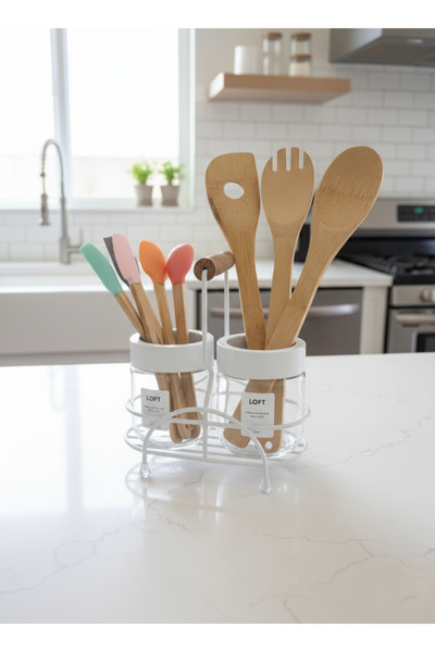 NTC METAL Countertop Spoon Holder, Multi-Purpose Organizer, Brush Holder, Pen...