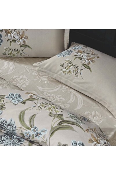 Taç Elodie Beige Satin Double Bedding Set