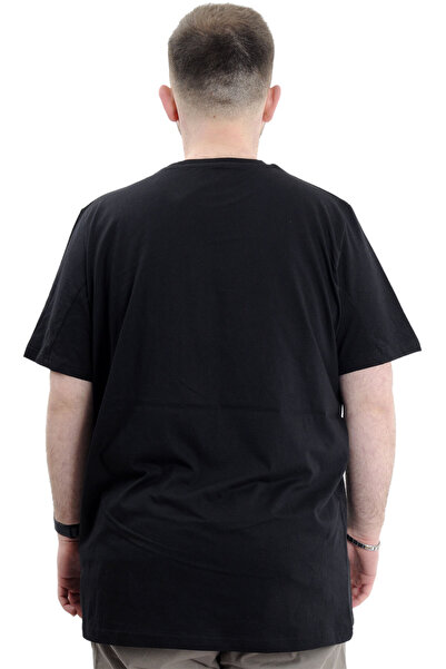 ModeXL Men's Crew Neck Printed T-Shirt - Mode XL, Plus Size, Black GARNILI U24045