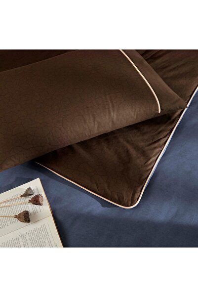 Taç Riven Bias Double Duvet Cover Set Navy Blue