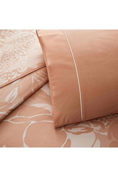 Taç Taç Jacquard Idore Double Personality Pique Suit Salmon