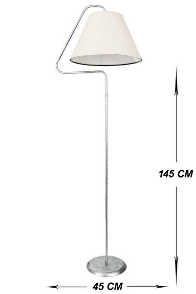 VENON Aydınlatma Lambader Silver Mia Üçgen Gümüş Patine Krem Şapka