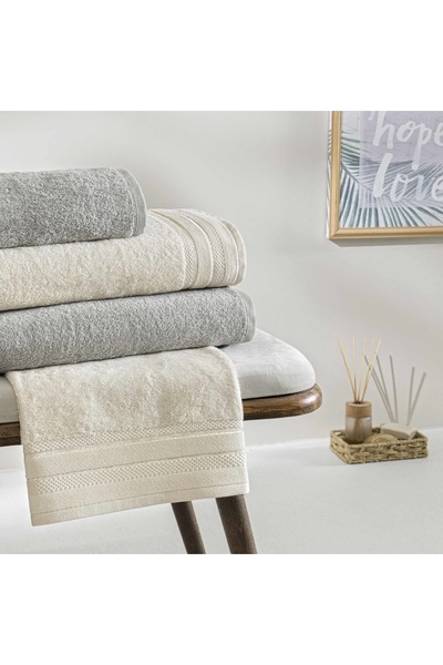 Taç Shine Bamboo Classic Family Set Cream Stone