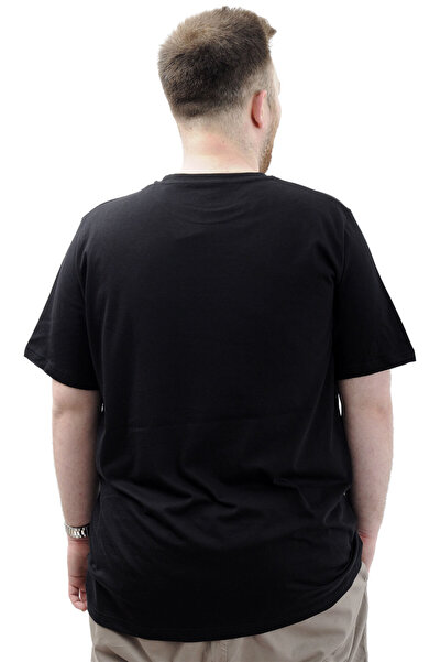 ModeXL Mode XL Ανδρικό μπλουζάκι με στάμπα από βαμβακερό λαιμόκοψη CREATE U24079 Μαύρο