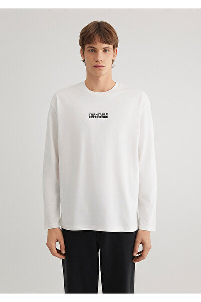 Mavi Back Printed White T-Shirt Loose Fit / Loose Relaxed Cut 0612410 -70057