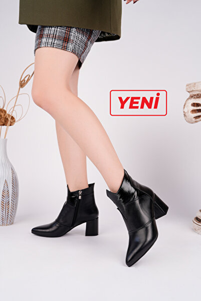 Deripabuc Genuine Leather Black Women's Leather Boots Dp02-1926