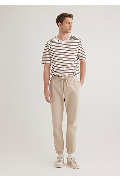 Mavi Beige Jogger Trousers with Elastic Waist 000169 -70004
