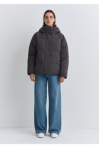 Mavi Hooded Anthracite Puffer Coat 1110225 -80106