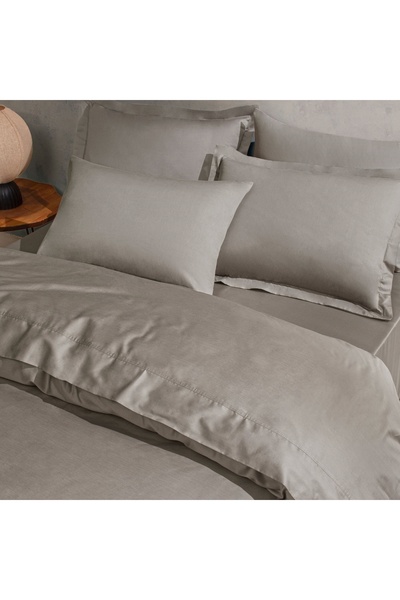 Linens Mix&Match Cotton Satin Double Duvet Cover Mink