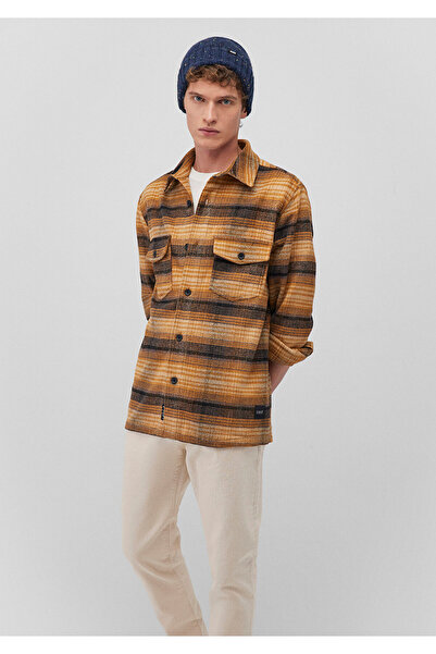 Mavi Kareli Sarı Gömlek Regular Fit / Normal Kesim 0211308-88673