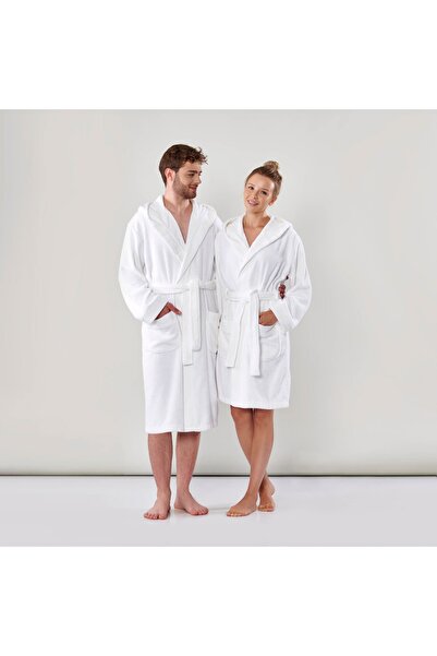 Linens White Premium Cotton Bathrobe