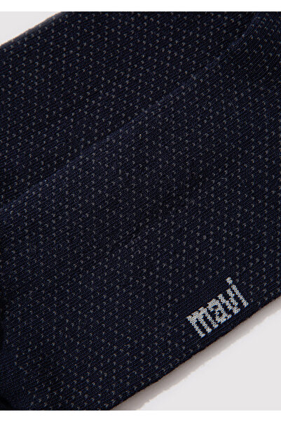 Mavi Navy Blue Patterned Socks - 0911581 -32184