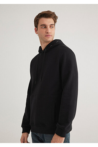 Mavi Hanorac negru cu glugă - 0S10330-900