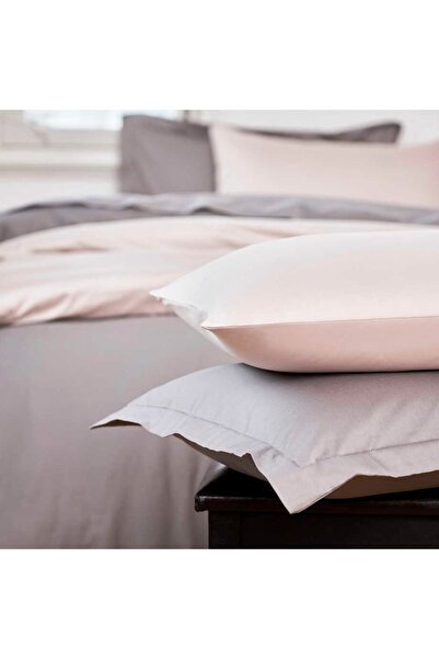 Linens Mix&Match Cotton Satin 2-Piece Standard Pillowcase Set Stone
