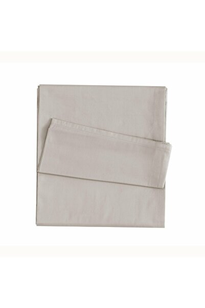 Linens Mix&Match Cotton Satin Double Bed Sheet Stone